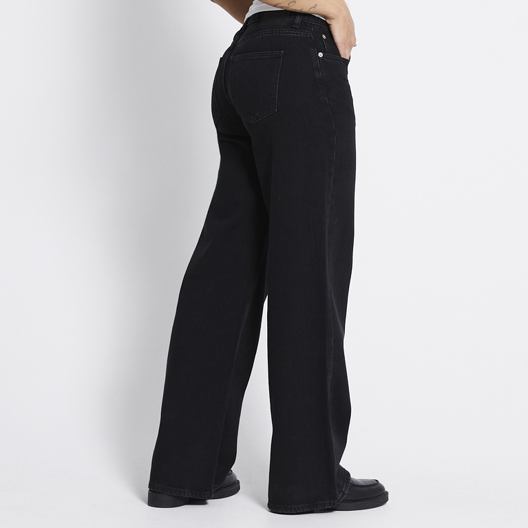 Mid waist wide jeans "Optiwide" Black Used